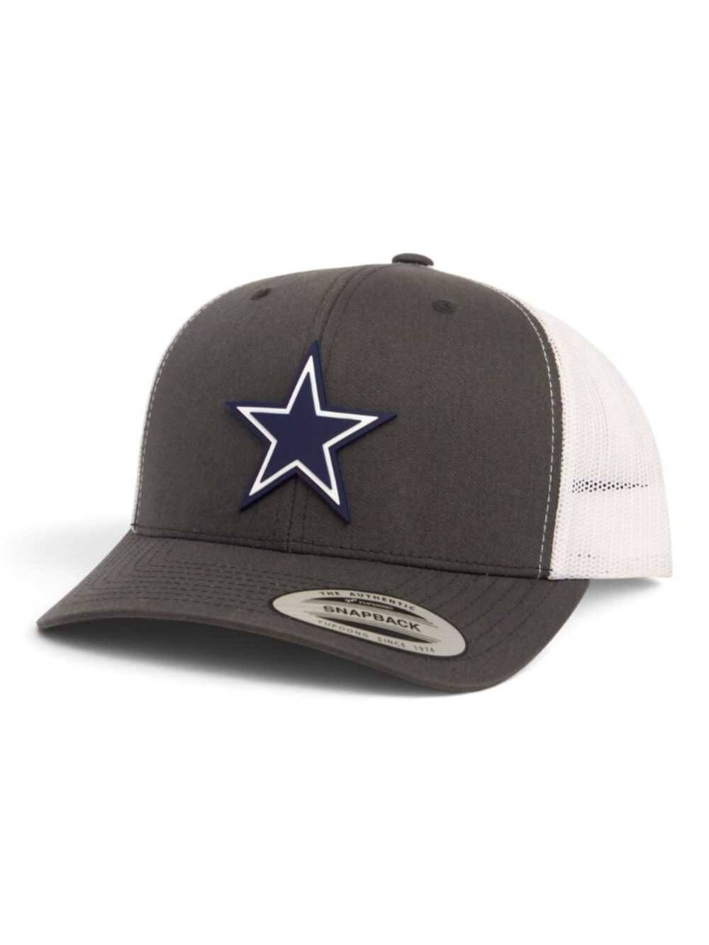 Dallas Cowboys 3D YP Snapback Trucker Hat- Charcoal/ White